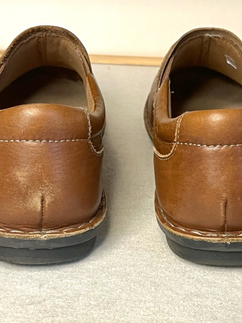 Clarks Cora Brown Leather Loafers * Size 8-1/2W * Flats * Excel Used Cond. - Picture 7 of 8